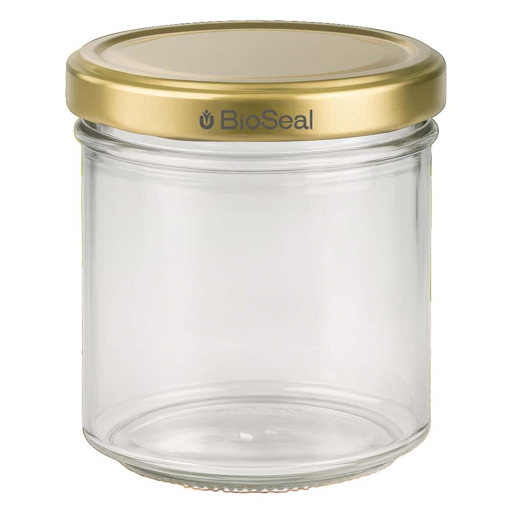 200 g honningglas med gyldent BioSeal UNiTWIST-låg