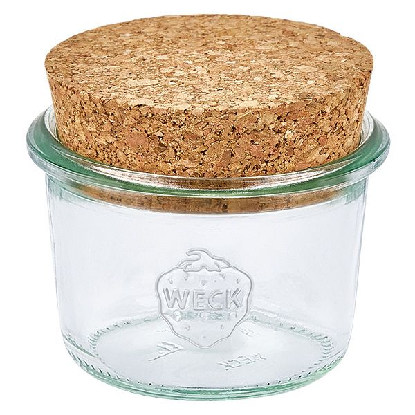 80 ml Briller WECK RR60 med kork natur