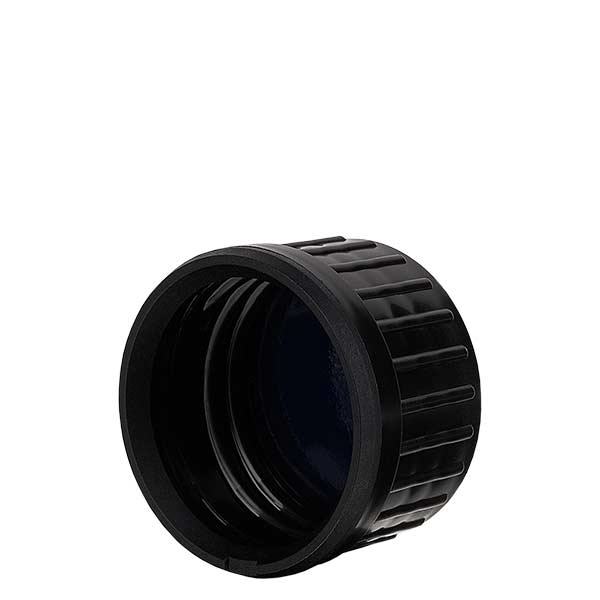 Sort skruelåg til violette olieflasker