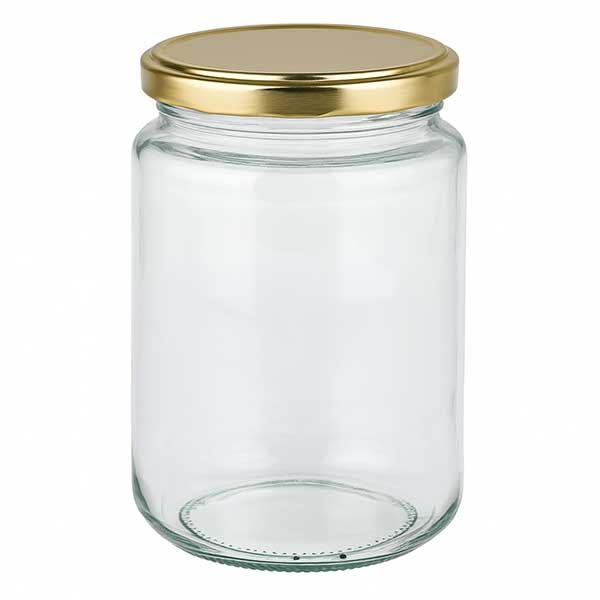 382 ml rund krukke med BasicSeal-låg guld UNiTWIST
